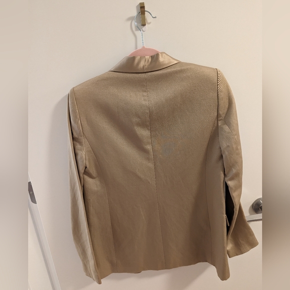 Banana Republic Gold Satin and Linen Blazer - Picture 4 of 7